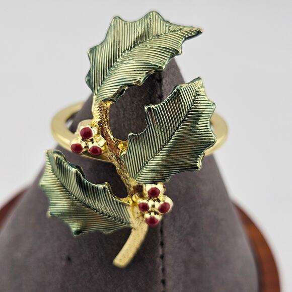 Christmas napkin holders  Holly Mistletoe - Picture 1 of 5